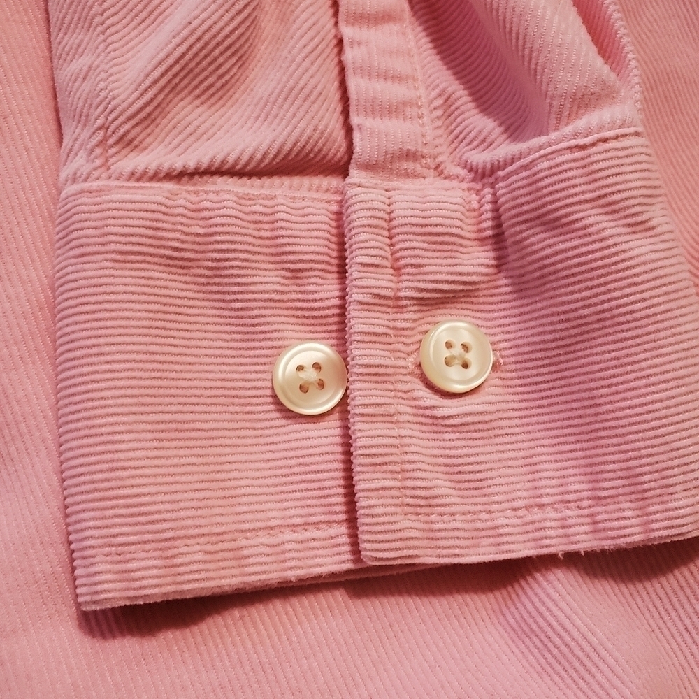 Eddie Bauer Light Pasetel Spring Long Sleeve Corduroy Button Up Top - Picture 5 of 6